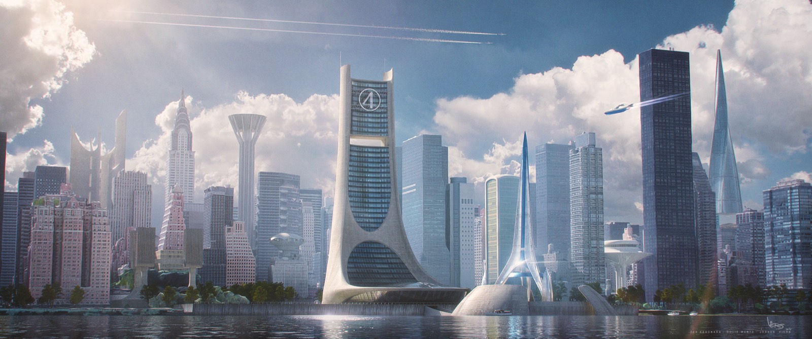 The Fantastic Four: First Steps — The Baxter Building: Concept illustration — Josh Viers