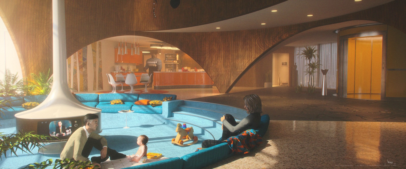 The Fantastic Four: First Steps — The Baxter Apartment: Concept illustration — Josh Viers