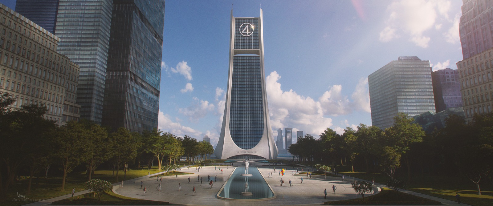 The Fantastic Four: First Steps — The Baxter Building: Concept illustration — Josh Viers