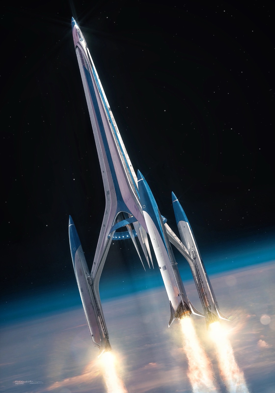 The Fantastic Four: First Steps — The Excelsior: Concept illustration — Colie Wertz
